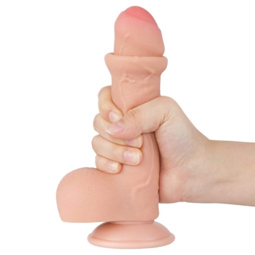 Dildo Realistic Sliding Skin Dual Layer Dong Flesh