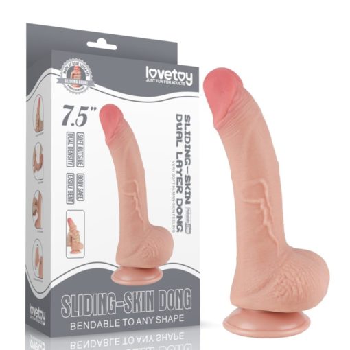 Dildo Realistic Sliding Skin Dual Layer