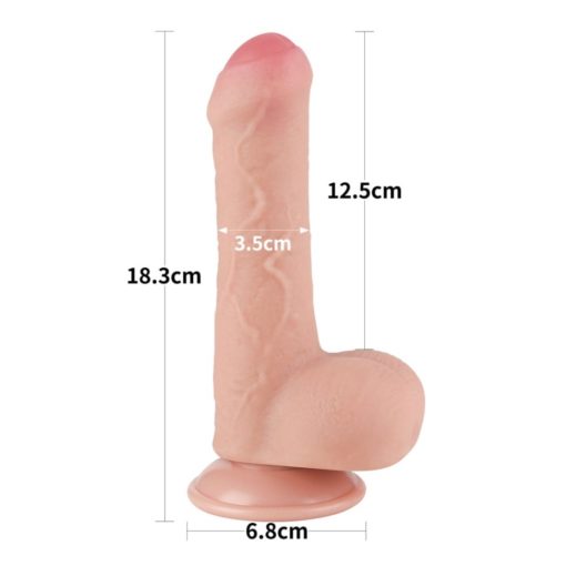 Dildo Realistic Sliding Skin Dual Layer Dong Flesh