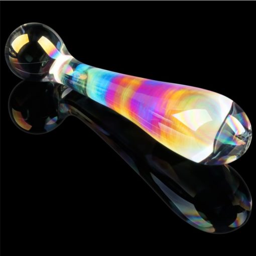 Dildo Sticla LoveToy Twilight Gleam Glass Dildo Alluring Arc 17 cm - imagine 4