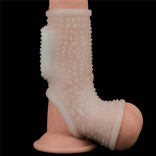 Manson Penis cu Inel Vibrating Drip Knights Ring with Scrotum Sleeve - imagine 2