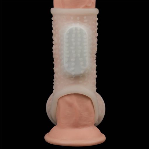 Manson Penis cu Inel Vibrating Drip Knights Ring with Scrotum Sleeve - imagine 4