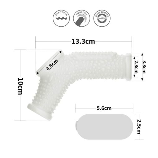 Manson Penis cu Inel Vibrating Drip Knights Ring with Scrotum Sleeve - imagine 7