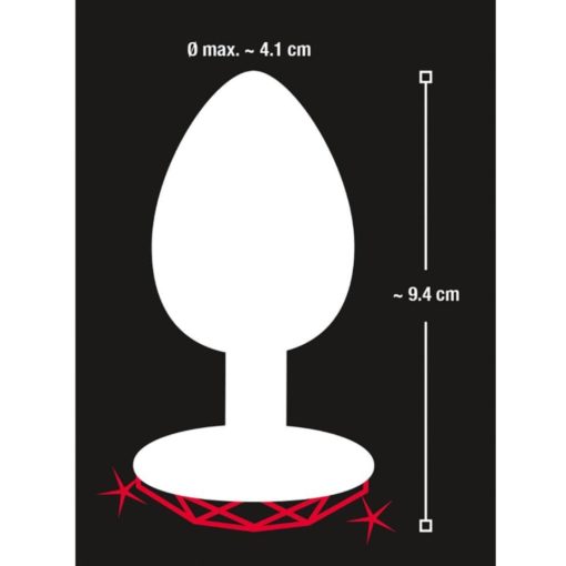 Butt Plug Metal Diamond Large