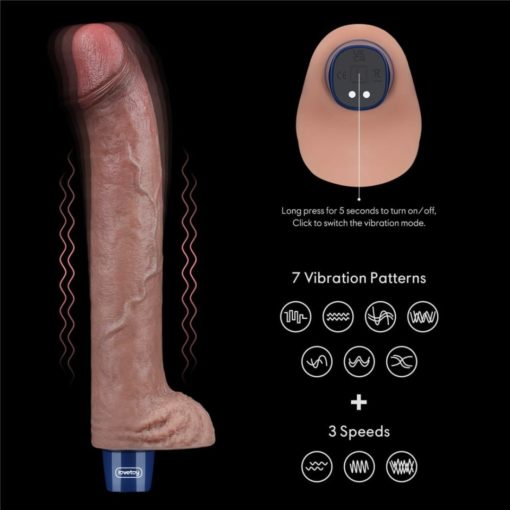 Vibrator Realistic REAL SOFTEE Rechargeable Silicone Vibrating Dildo