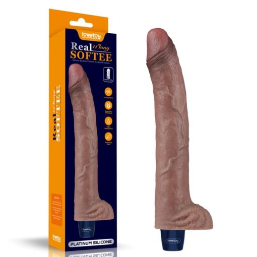 Vibrator Realistic REAL SOFTEE Rechargeable Silicone Vibrating Dildo