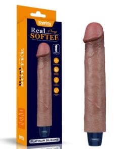 Realistic REAL SOFTEE Rechargeable Silicone Vibrating Dildo
