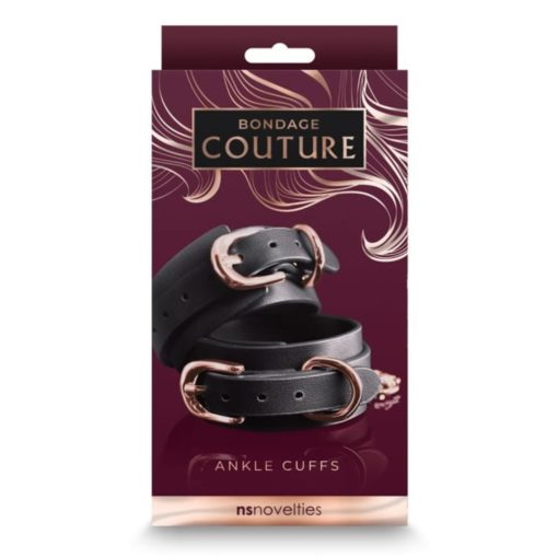 Bondage Couture Ankle Cuffs Black