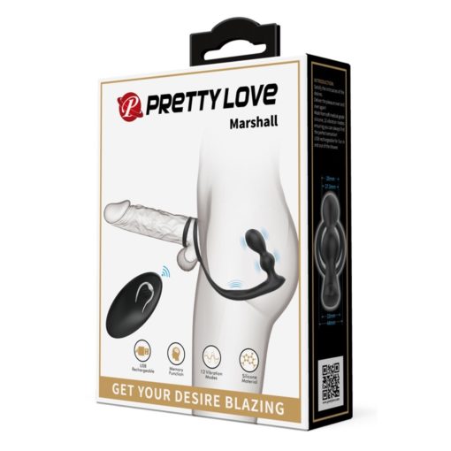 Inel Penis cu Stimulator Anal Pretty Love Marshall - imagine 2