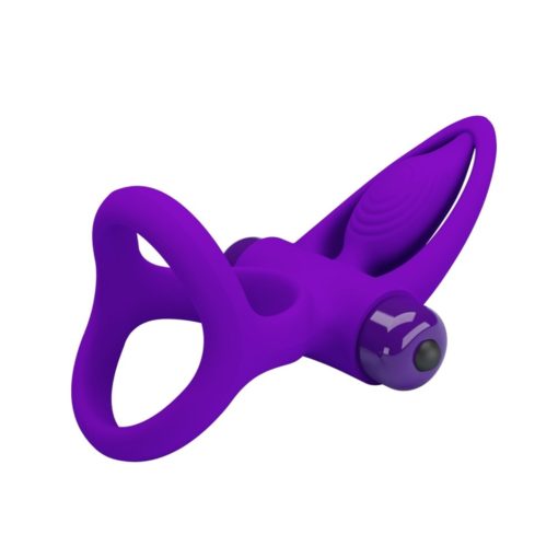 Inel Penis Pretty Love Vibration Cockring Purple - imagine 3