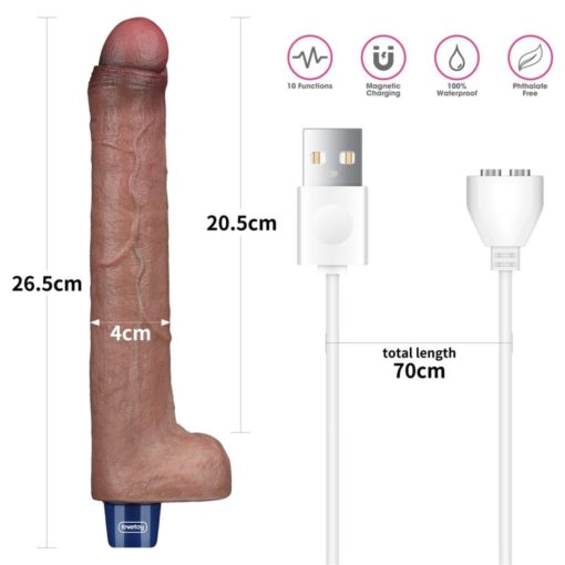 Vibrator Realistic REAL SOFTEE Rechargeable Silicone Vibrating Dildo
