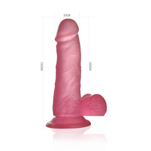 Dildo Jelly Studs Pink 15 cm