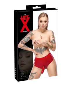 Dildo-Slip din Latex Rosu