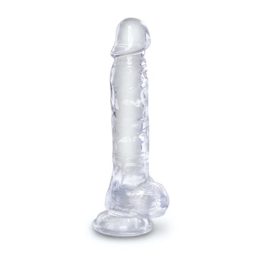 Dildo 8 With Balls Clear