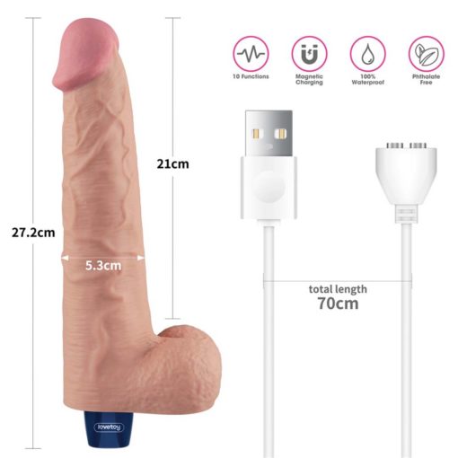 Vibrator Real Softee Rechargeable 27 cm