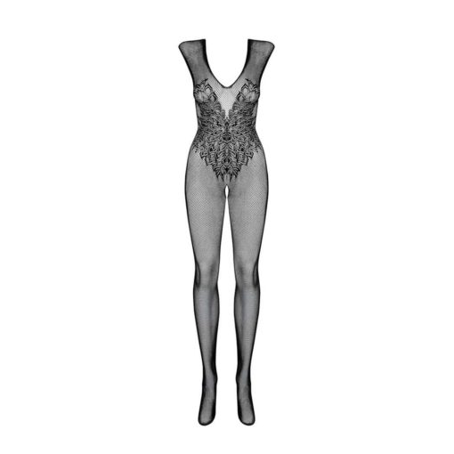 Lenjerie Catsuit Bodystocking Neagra