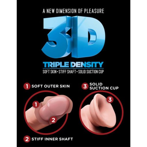 Dildo Triple Density Cock with Balls 25 cm