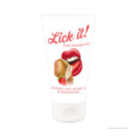 Lubrifiant Erotic Lick it! Wine-Strawberry