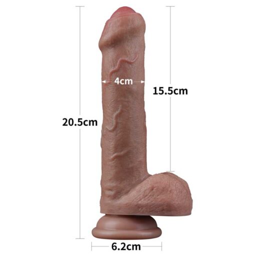 Dildo Silicon Dublu-Strat 8 inch lovetoy dimensiuni