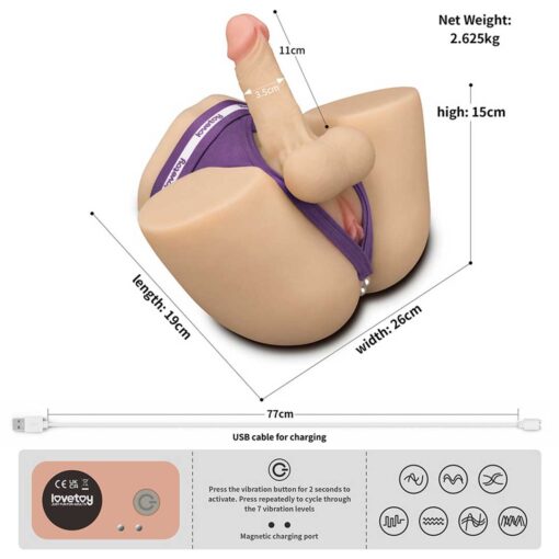Masturbator Streetgirl's Dual Motor Cu Dildo de 19 Cm - imagine 5