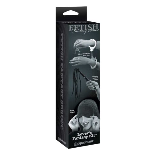 Set BDSM Lover's Fantasy Series cu catuse bici din piele si masca satinata