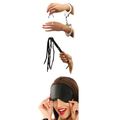Set BDSM pipedream Lover's Fantasy cu catuse bici si masca satinata - imagine 3