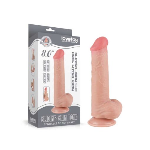 Dildo Densitate Dubla Sliding Skin 8inch