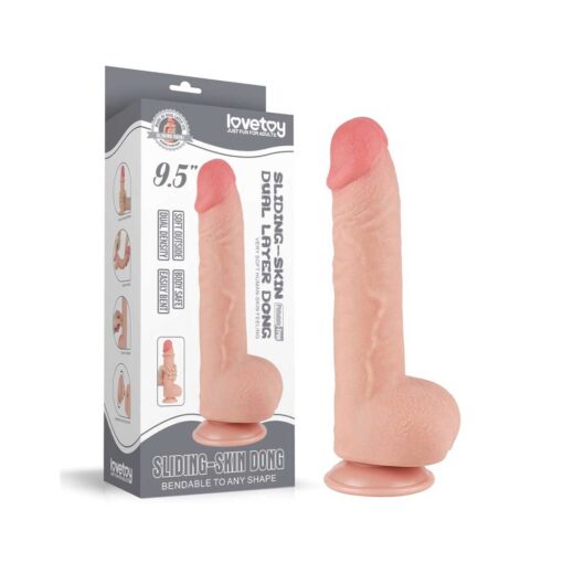 Dildo Densitate Dubla Sliding Skin 9.5inch