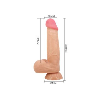 Dildo Pretty Love Cass 21cm dimensiuni