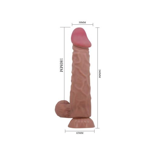Dildo Sliding Skin 23cm dimensiuni