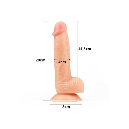 Dildo The Ultra Soft Dude 8 inch dimensiuni