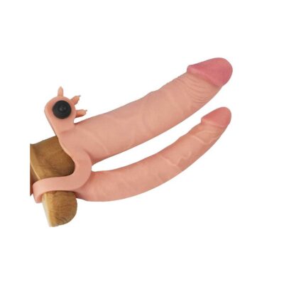 Manson Dublu Penis cu Vibratii 1inch purtare