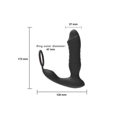 Masator Prostata cu Inel Penis Men's Play B5 dimensiuni