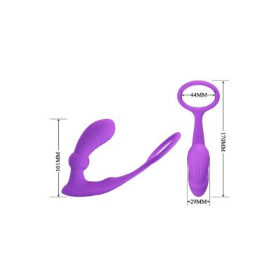 Masator Prostata cu Inel Penis Pretty Love Waren dimensiuni