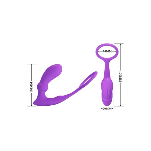 Masator Prostata cu Inel Penis Pretty Love Waren dimensiuni