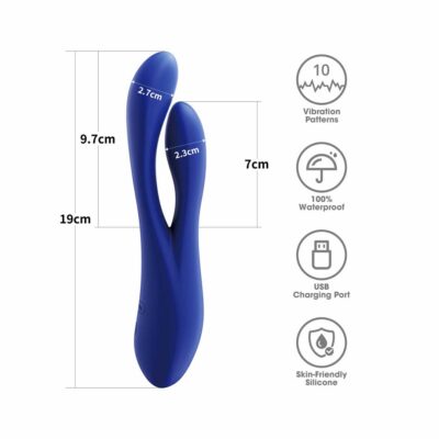 Vibrator Rabbit L'Allure Pulse dimensiuni