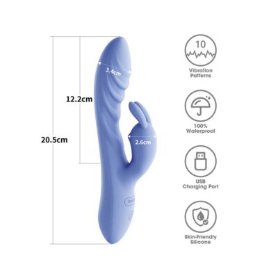 Vibrator Rabbit L'Allure Swirl dimensiuni