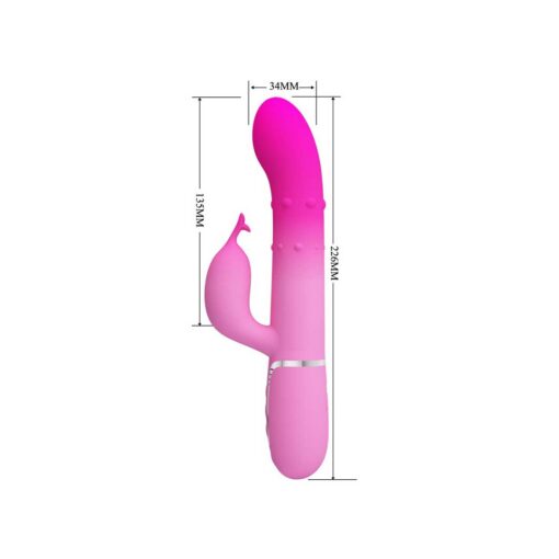 Vibrator Rabbit Pretty Love Shima Pink dimensiuni