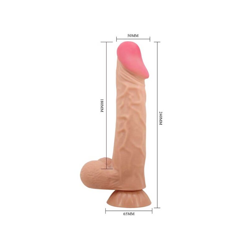 Dildo Baile Sliding Skin 9.4inch dimensiuni