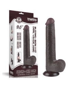 Dildo Sliding Skin 9inch Black