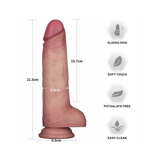 Dildo Sliding Skin Pro I 8.5inch dimensiuni