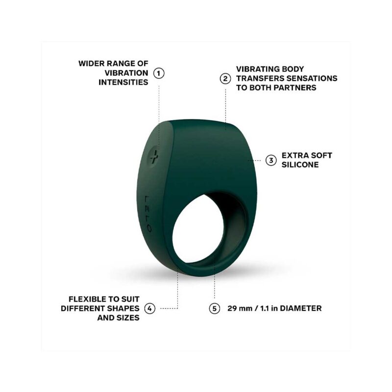 Inel Penis LELO Tor II Verde functii