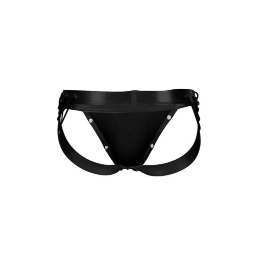 Jockstrap C4M Desire Black Leatherette XL bretele spate