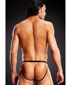 Tanga Microfibra cu Inele Blue Line Negru S M alt