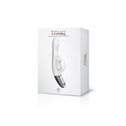 Vibrator Rabbit Titanz 8.5inch Ivory White