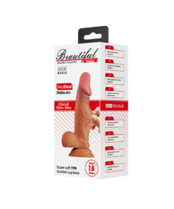 Dildo cu Ventuza Beautiful 7.6inch Brown