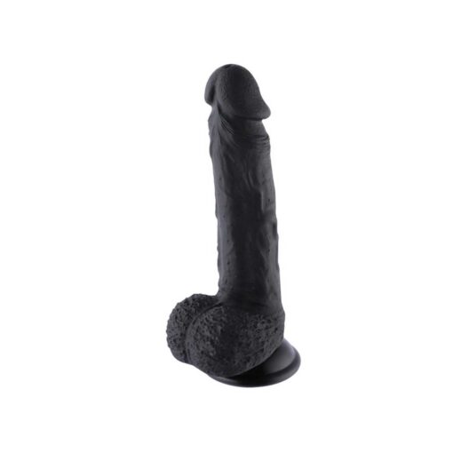 Dildo cu ventuza Hismith KlicLok 20 cm Negru - Compatibil Masini de Sex - imagine 4