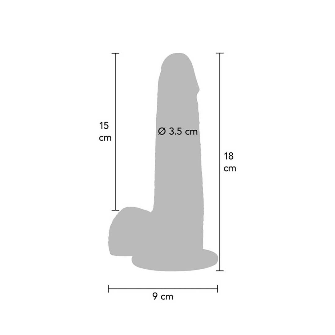Dildo cu Ventuza din Silicone Foreskin 18 cm Toy Joy