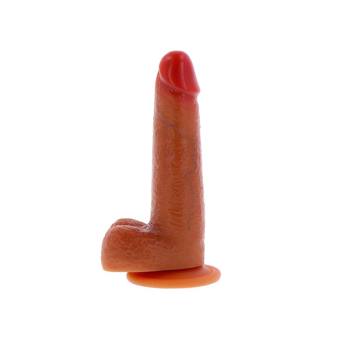 Dildo cu Ventuza din Silicone Foreskin 18 cm Toy Joy