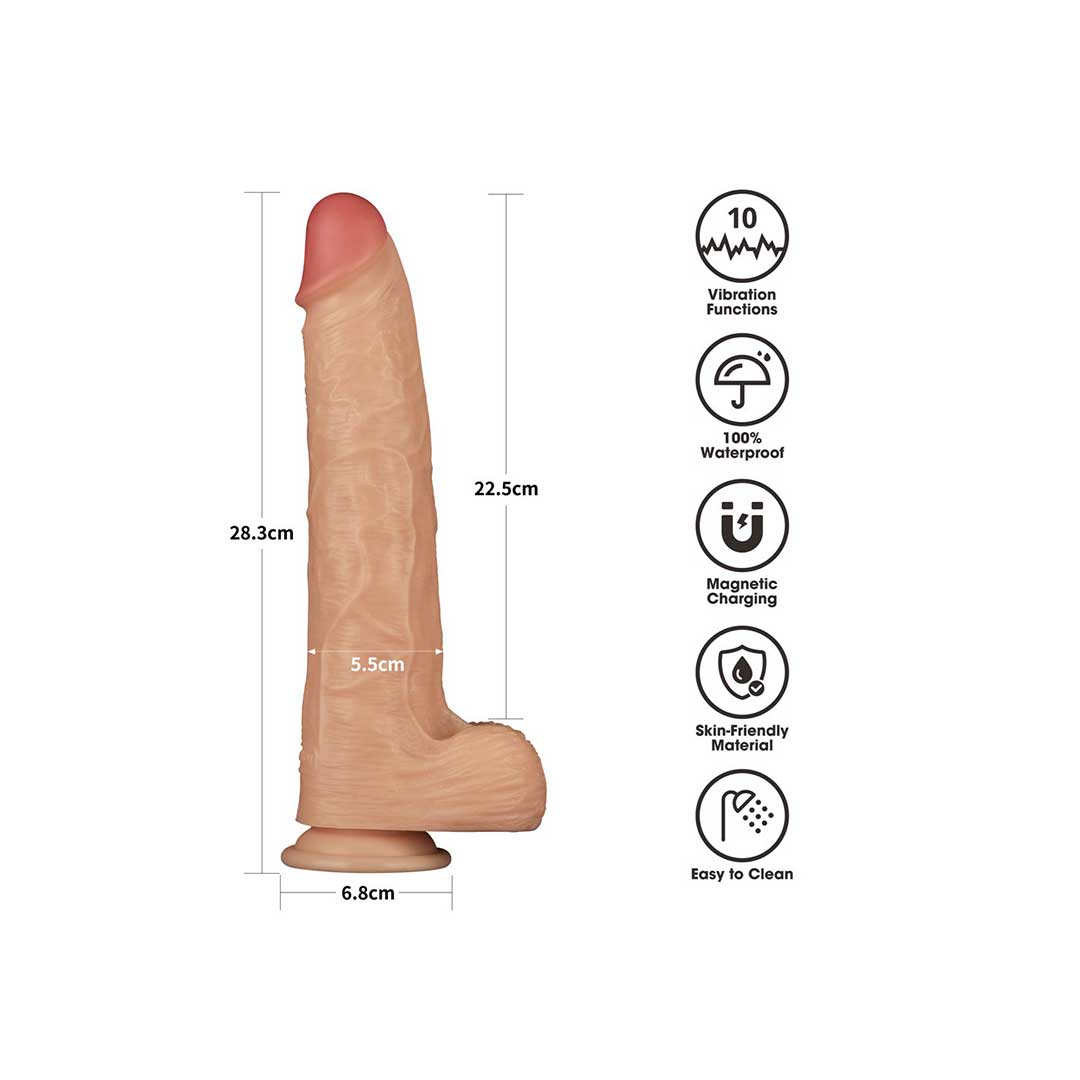 Dildo Vibrator Power Basic Lovetoy – Putere Simpla, 10 Moduri si Silicon Body-Safe